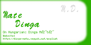 mate dinga business card